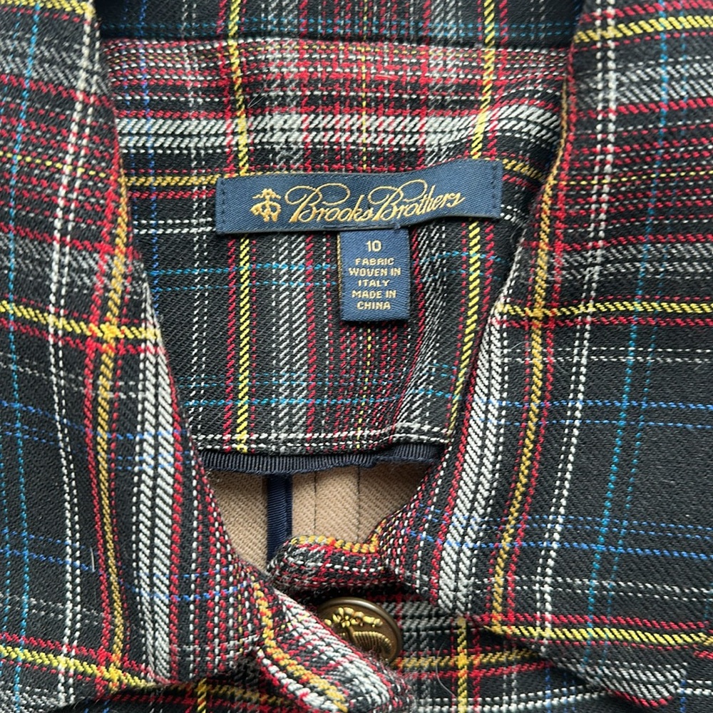 Brooks Brothers Plaid Light Jacket Wool Blend size 10 - Picture 7 of 10